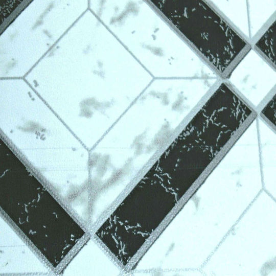 Plastic Floor Piza 550407 Tile White-Black 200x