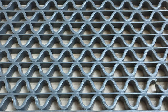 Zig-zag Plastikboden 8mm Grau 1,2m 120 X