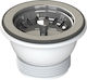 Βαλβίδα Νεροχύτου 1 1/2" Φ70 Lux Πύρο Χρωμέ Lb Plast 02-2467