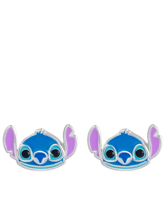 Kritsimis Lilo Stitch Υποαλλεργικά Παιδικά Σκουλαρίκια Καρφωτά από Ασήμι
