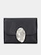 Trifold Small Leather Women's Wallet Cards with RFID Gray