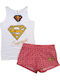 Superheroes Summer Women's Cotton White Pyjama Set