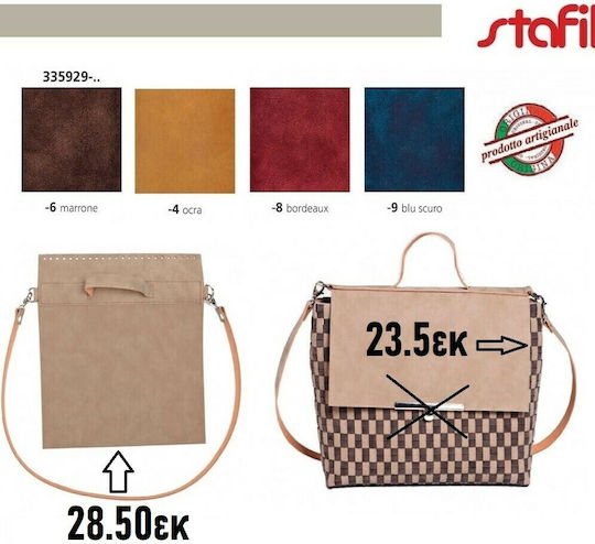 Stafil Braunes Gestrickte Taschenmaterialien Set Die Verpackung Enthält Rücken, Griff, Schultergurt