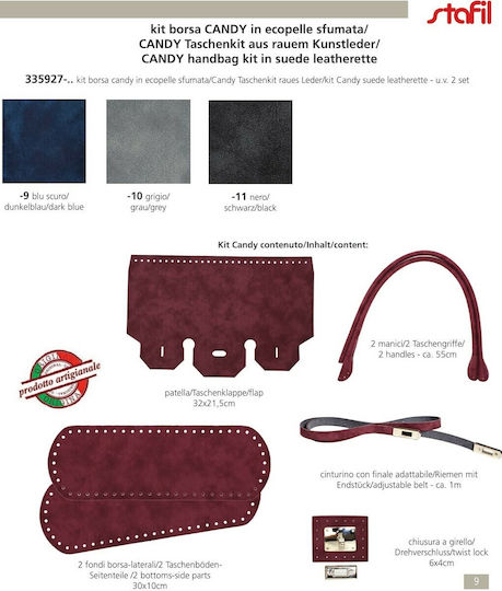 Candy Grau Stafil Gestrickte Taschenmaterialien Erstellungsset
