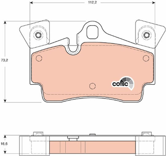 Rear Brake Pads Q7 Porsche Cayenne 7L5-698-451-TRW