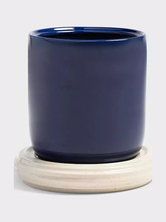 &Klevering Planter Ceramic Blue 25x25x24.5cm.