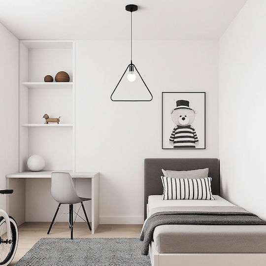 Alpha Light Κρεμαστό Φωτιστικό Μαύρο 36x32εκ.