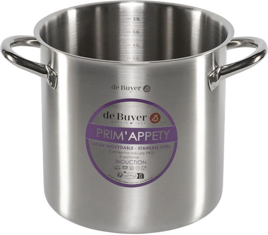 De Buyer Prim Appety Stainless Steel Pot Marmite 2L / 20cm