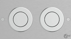 Ideal Standard Septa Pro P2 Flush Plate for Dual Flush Toilets Inox