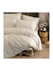 Cottonbox Cottonbox Duvet Cover Set 200x220cm Double with 4 Pillowcases and 1 Bed Sheet Beige