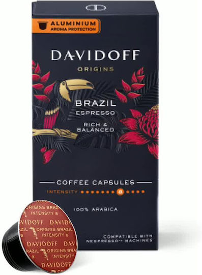 Davidoff Κάψουλες Espresso Συμβατές με Μηχανή Nespresso 10caps