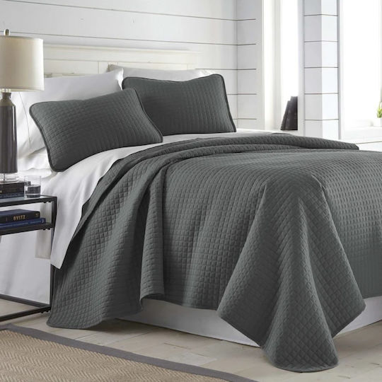 Blanc de Blanc Tagesdecken Super-King Grau 230x250cm