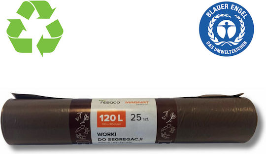 Resaco Săculeți de Gunoi Capacitate 120lt 105x69cm 25buc Maro