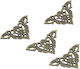 Metallic Corner Shelf Bronze 34x34mm 4pcs AS-28