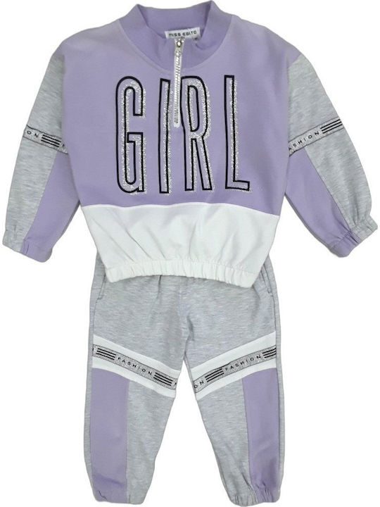 Evita Kinder Sweatpants Set - Jogginganzug Lila...