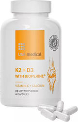 USA Medical Vitamin K2+D3 Витамин 4000иу 60 капси