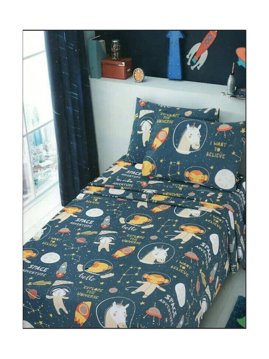 Pătură Pentru Copii Single Space Albastru Închis 160x240 cm