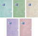 Oxford Touch Pastel Set 5 Notizbücher 60 Blätter B5 Quadrat (Μiverse Farben)