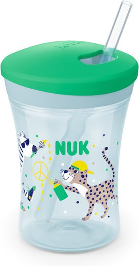 Nuk Παιδικό Ποτηράκι από Πλαστικό Πράσινο 230ml για 12m+