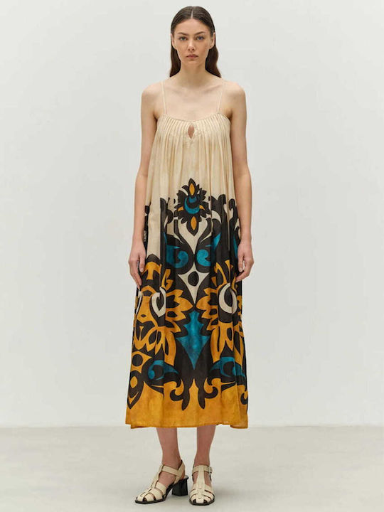 Sommer Midi Damenkleid Blau