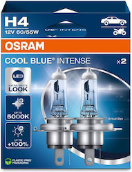 Osram Cool Blue Intense Next Gen Λάμπες H4 Αλογόνου Ψυχρό Λευκό 2τμχ