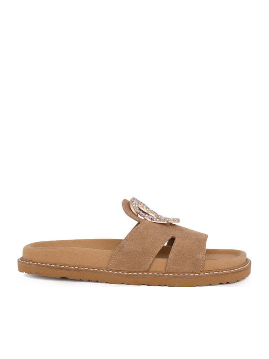 Komis & Komis Leather Women's Flat Sandals in B...