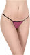 Fms Γυναικείο Micro G-string Βελούδο Κρικάκια Σάπιο Μήλο-μαύρο