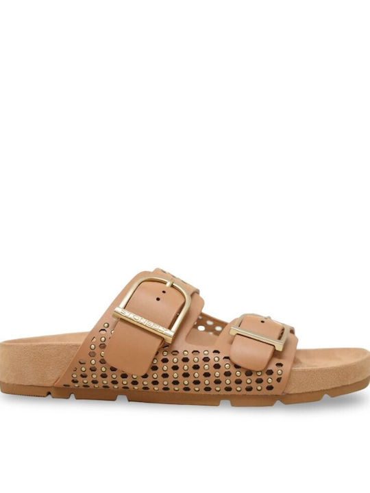 Stonefly Women's Flat Sandals in Brown Color