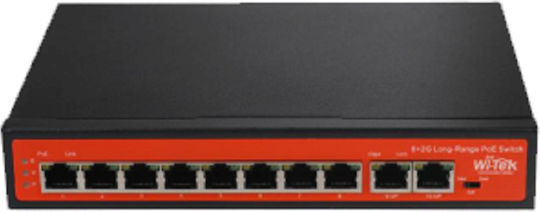 Wi-Tek WI-PCES210G Managed L2 PoE Switch με 10 Θύρες Ethernet