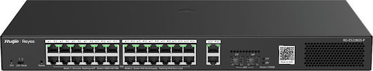 Ruijie RG-ES228GS-P Managed L2 PoE+ Switch with 24 Gigabit (1Gbps) Ethernet Ports and 2 SFP Ports