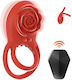 Smd Rose Bliss Remote Controlled 2-in-1 Vibrating Cockring & Clitoral Stimulator Red