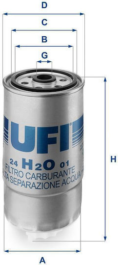 Jeep Cherokee Kj 04 24h2o01-137 Auto Kraftstofffilter