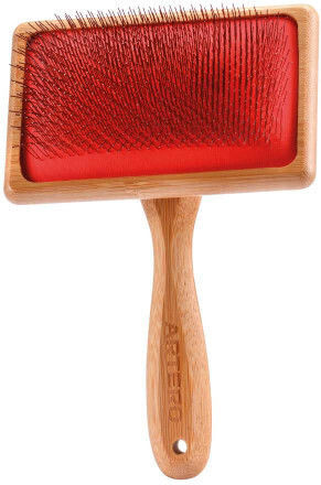 Artero Brush Large for Long-Haired Dogs for Coat Grooming Red