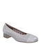 Lederne Damen Ballerinas in Gold Farbe