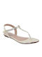 Women's Flat Sandals in Gold Color
