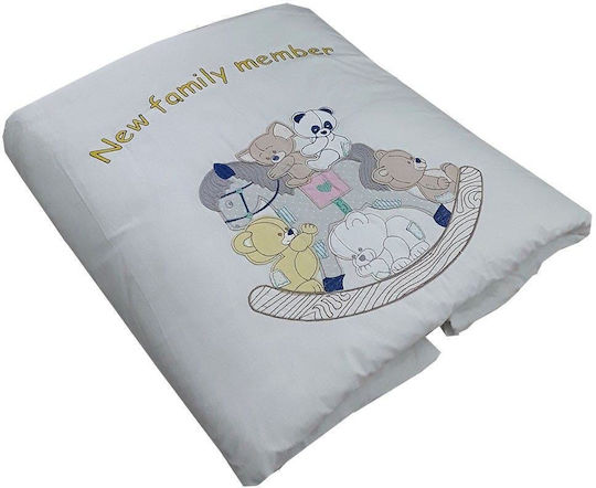 Πάπλωμα Κέντημα 90x110cm Beboulino New Family Member