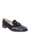 Δερμάτινα Γυναικεία Loafers σε Μαύρο Χρώμα