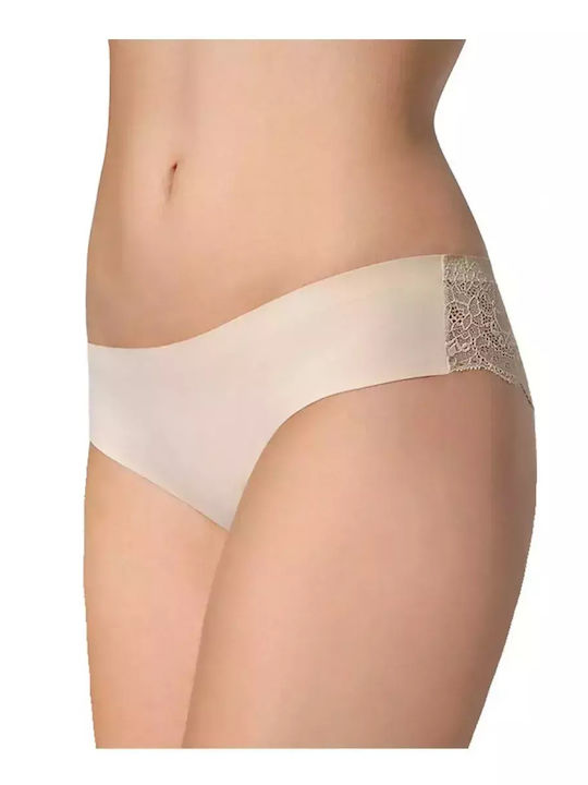 Panty Damen Brasilien Nahtlos Beige