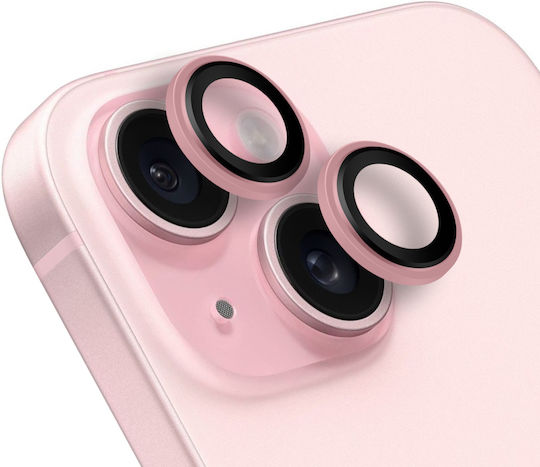 Obal:Me Camera Protection Tempered Glass Pink for the Apple iPhone 15, iPhone 15 Plus