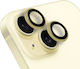 Obal:Me Camera Protection Tempered Glass Yellow for the Apple iPhone 15, iPhone 15 Plus