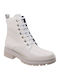 Leder Stiefeletten Damen Beige