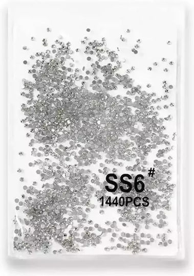 Wd Micro Medium Crystalized Strass Design Pentru Unghii Argintii Ss6 1440 Bucăți