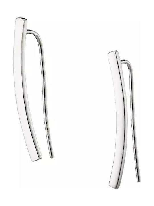 Oxzen Σκουλαρίκια Ear Climbers από Ασήμι