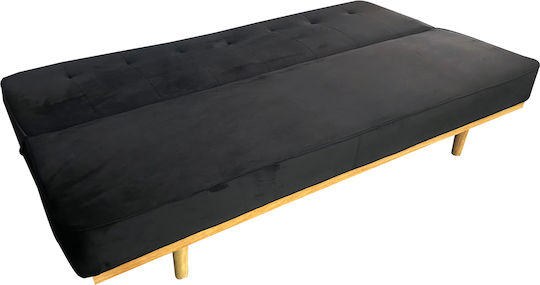Celeste Three-Seater Couch Bed Black 193x85x88 cm