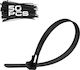 Bormann Plastic Cable Ties 100mmx2.5mm In Black Colour 50 Pieces