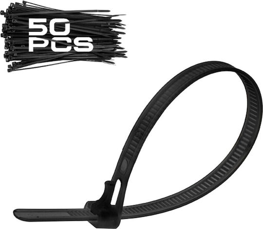 Bormann Plastic Cable Ties 100mmx2.5mm In Black Colour 50 Pieces