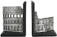 Plastic Bookend in Silver Color 2pcs 9x16.5x11.5cm