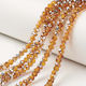 Swarovski Type Crystals Two-tone Silver-Orange 4mm 115 Pieces