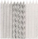 Unique Birthday Candle in Silver Color 24pcs U1...