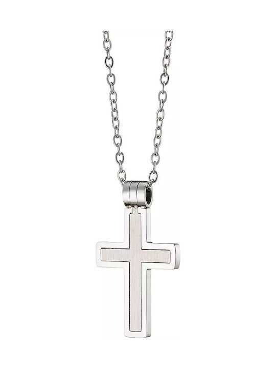 Oxzen Men's Cross from Steel with Chain
